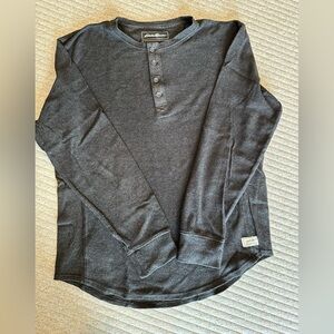 Eddie Bauer Dark Gray Henley Shirt